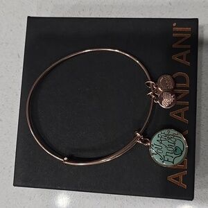 NWOT Alex and Ani 'You Are Enough' Charm Rose Gold Bangle Bracelet